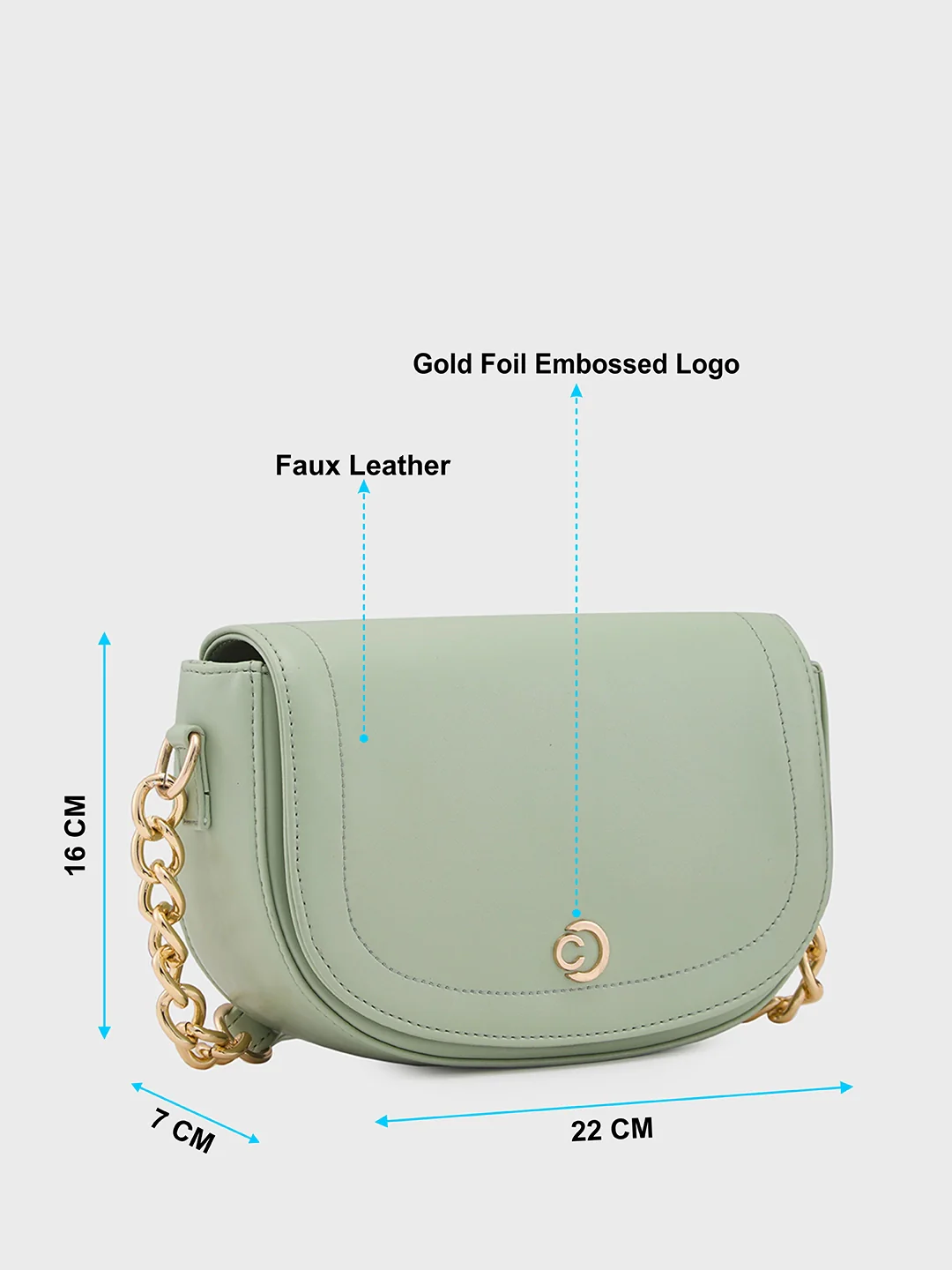 Caprese Charlot Medium Mint Sling Bag - Image 6