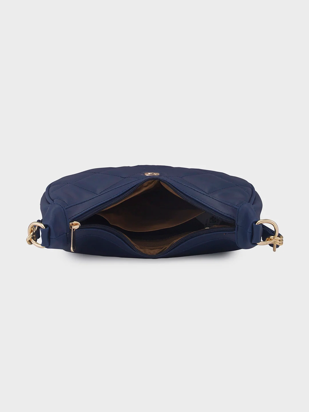 Caprese Charlot Medium Navy Baguette Bag - Image 9