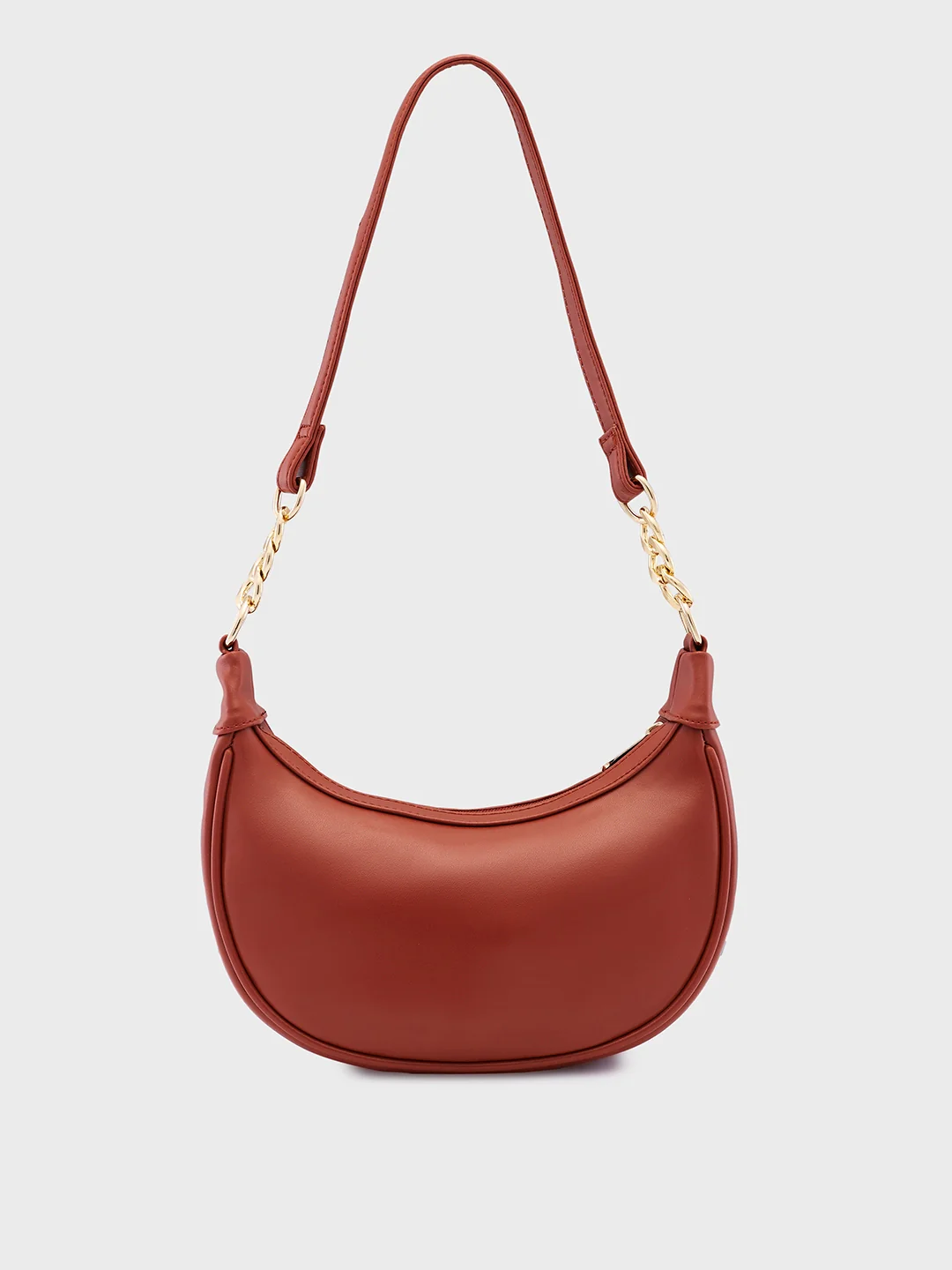 Caprese Charlot Medium Tan Baguette Bag - Image 3