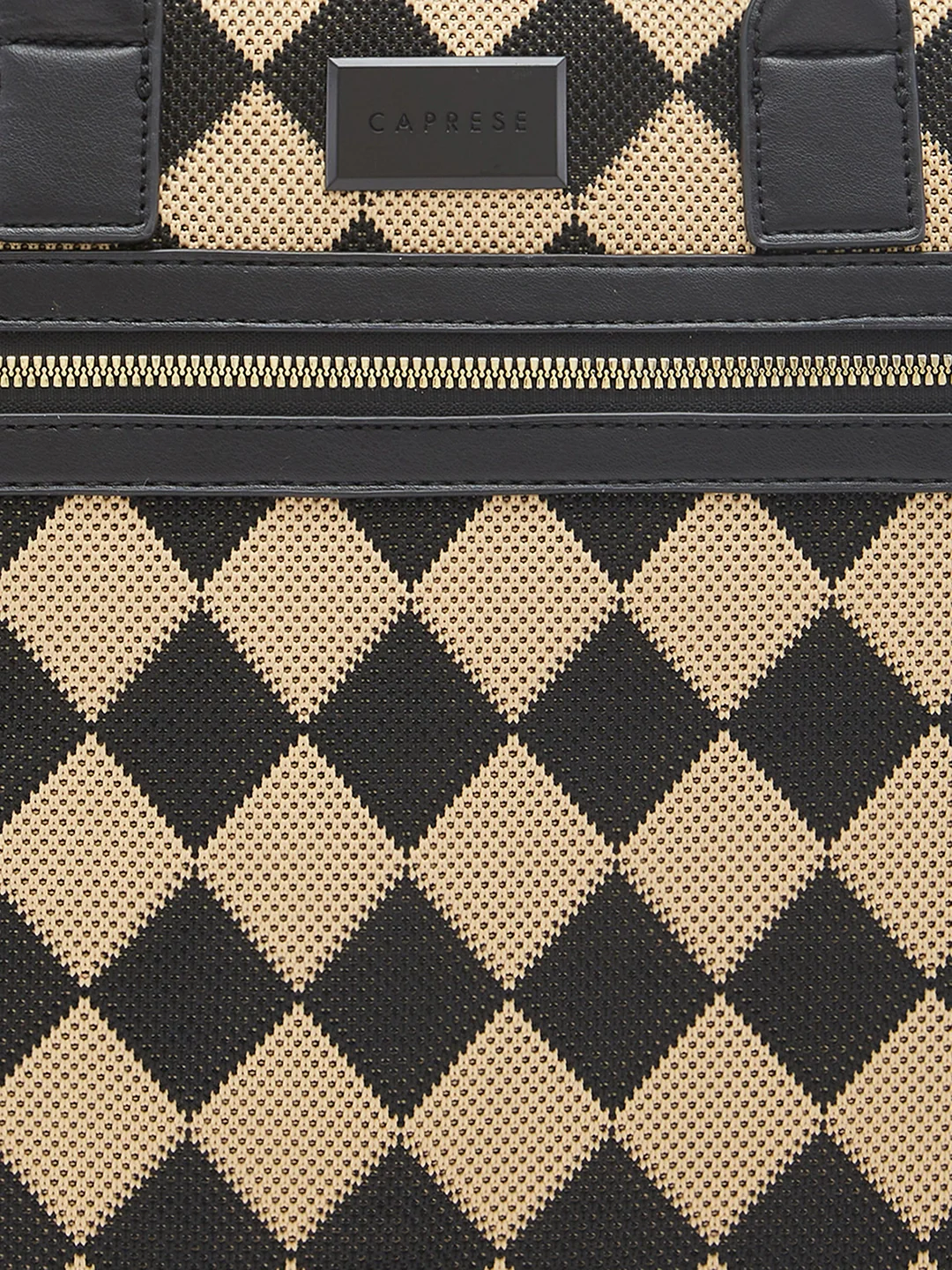 Caprese Checker Large Black Laptop Bag - Image 10