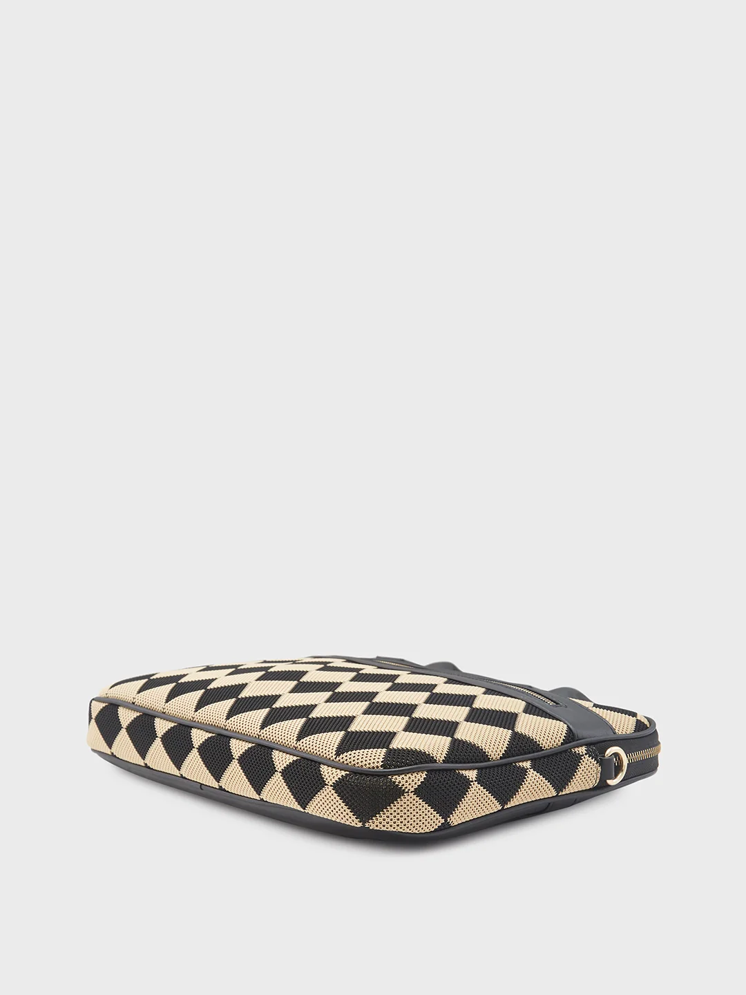 Caprese Checker Large Black Laptop Bag - Image 5