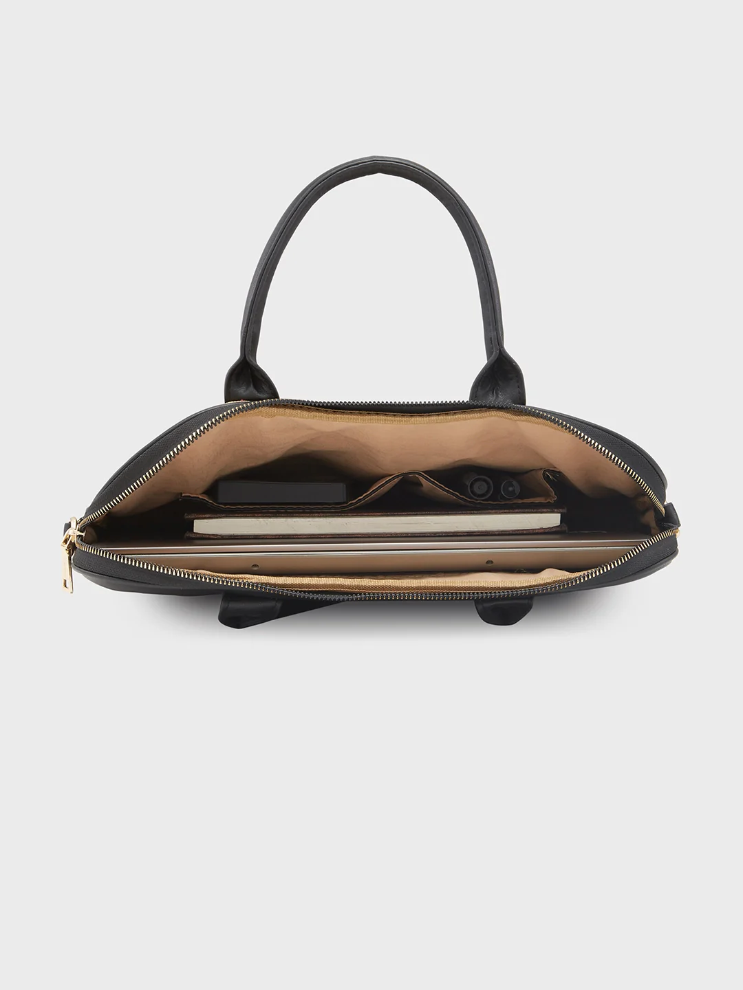 Caprese Checker Large Black Laptop Bag - Image 8