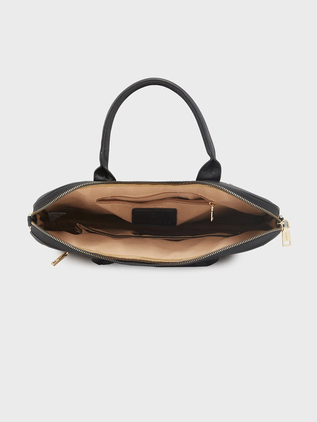 Caprese Checker Large Black Laptop Bag - Image 9