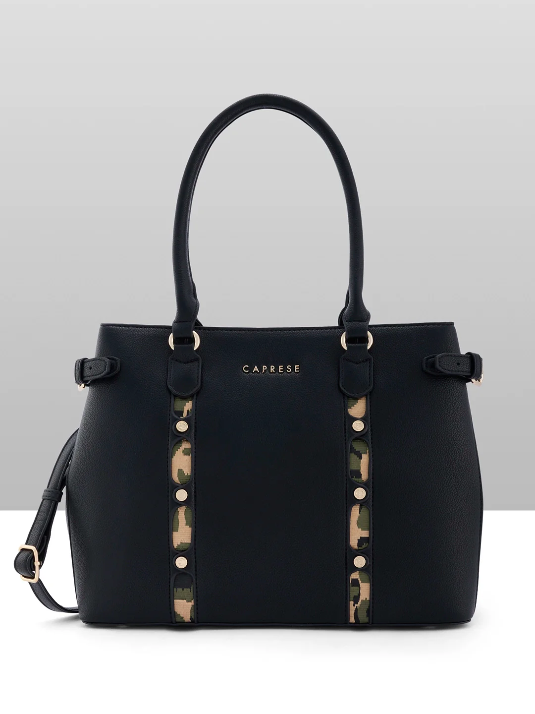 Caprese Chelsea Large Black Satchel Bag