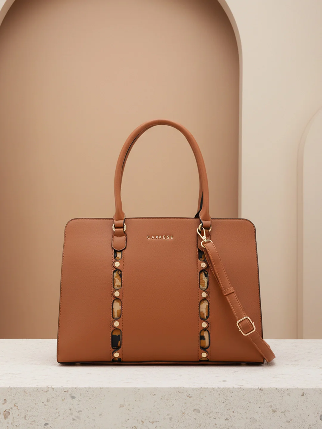 Caprese Chelsea Large Tan Laptop Bag Bag - Image 11
