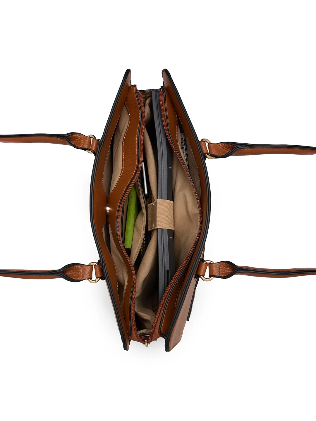 Caprese Chelsea Large Tan Laptop Bag Bag - Image 16