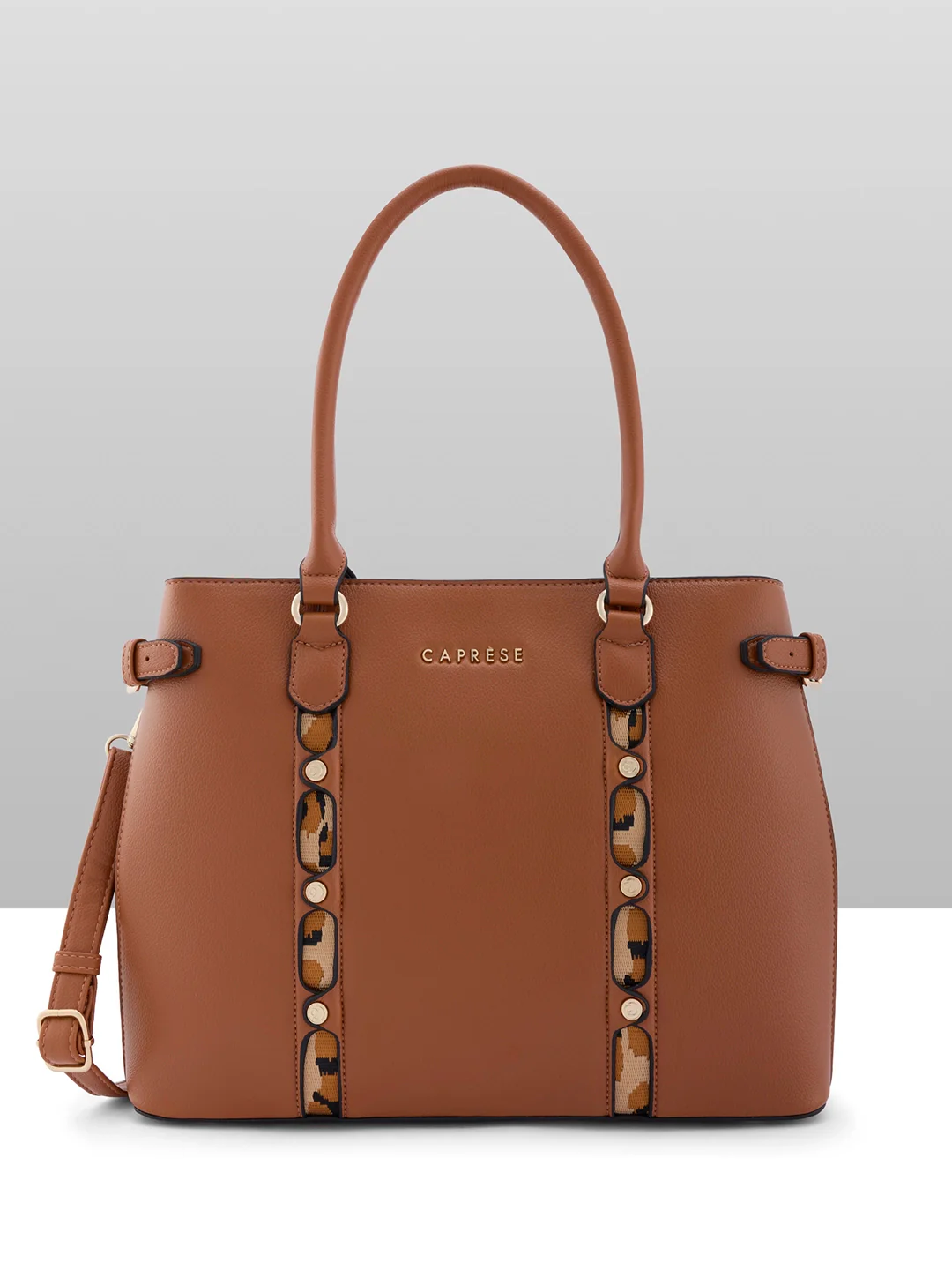 Caprese Chelsea Large Tan Satchel Bag