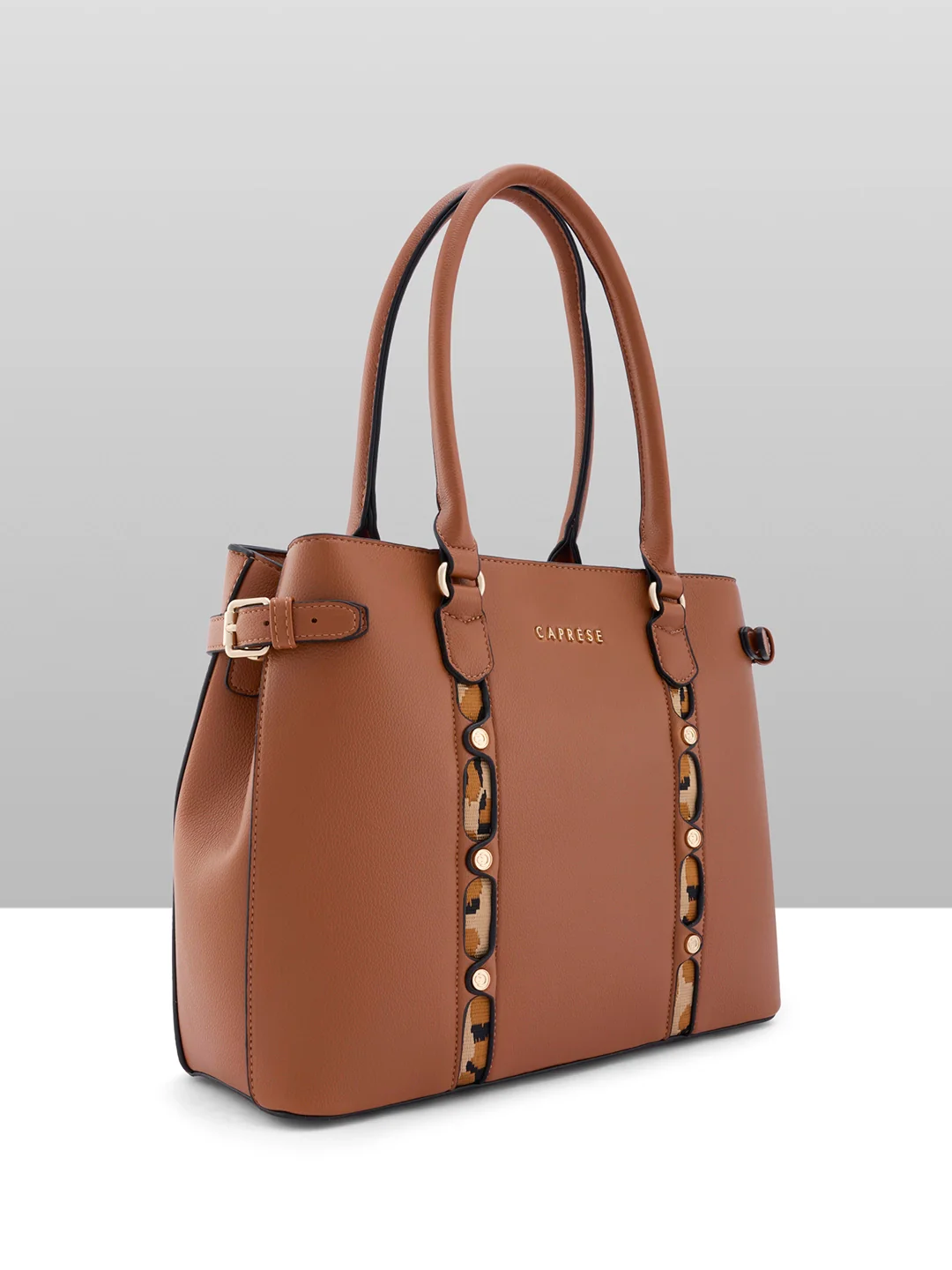 Caprese Chelsea Large Tan Satchel Bag - Image 11