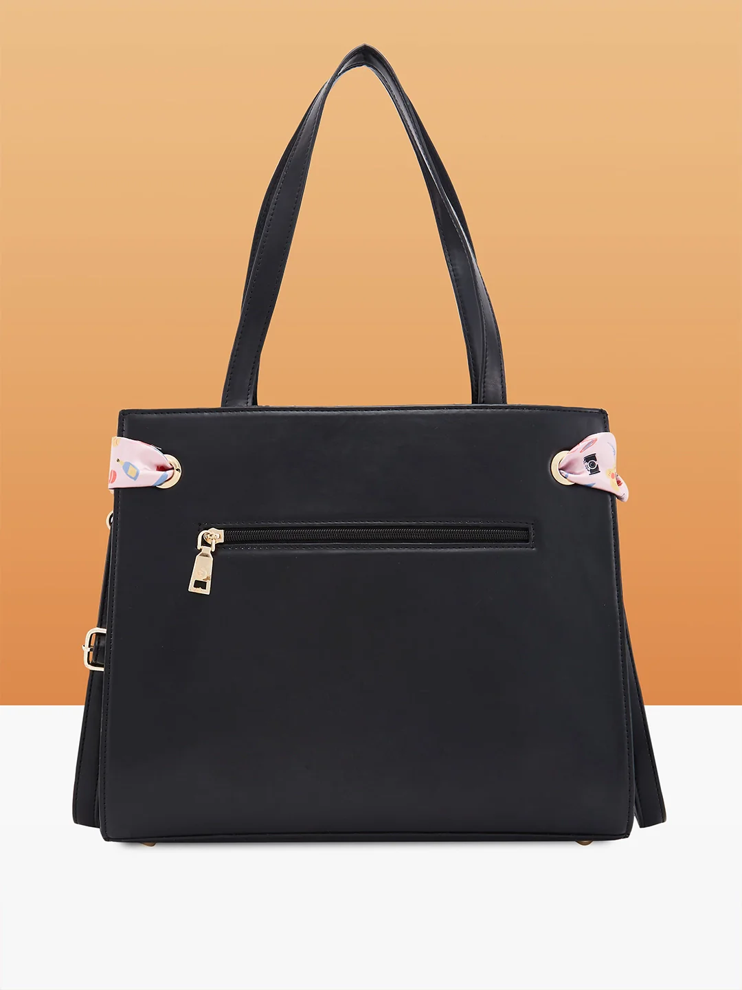 Caprese Chenelle Large Black Satchel Bag - Image 4