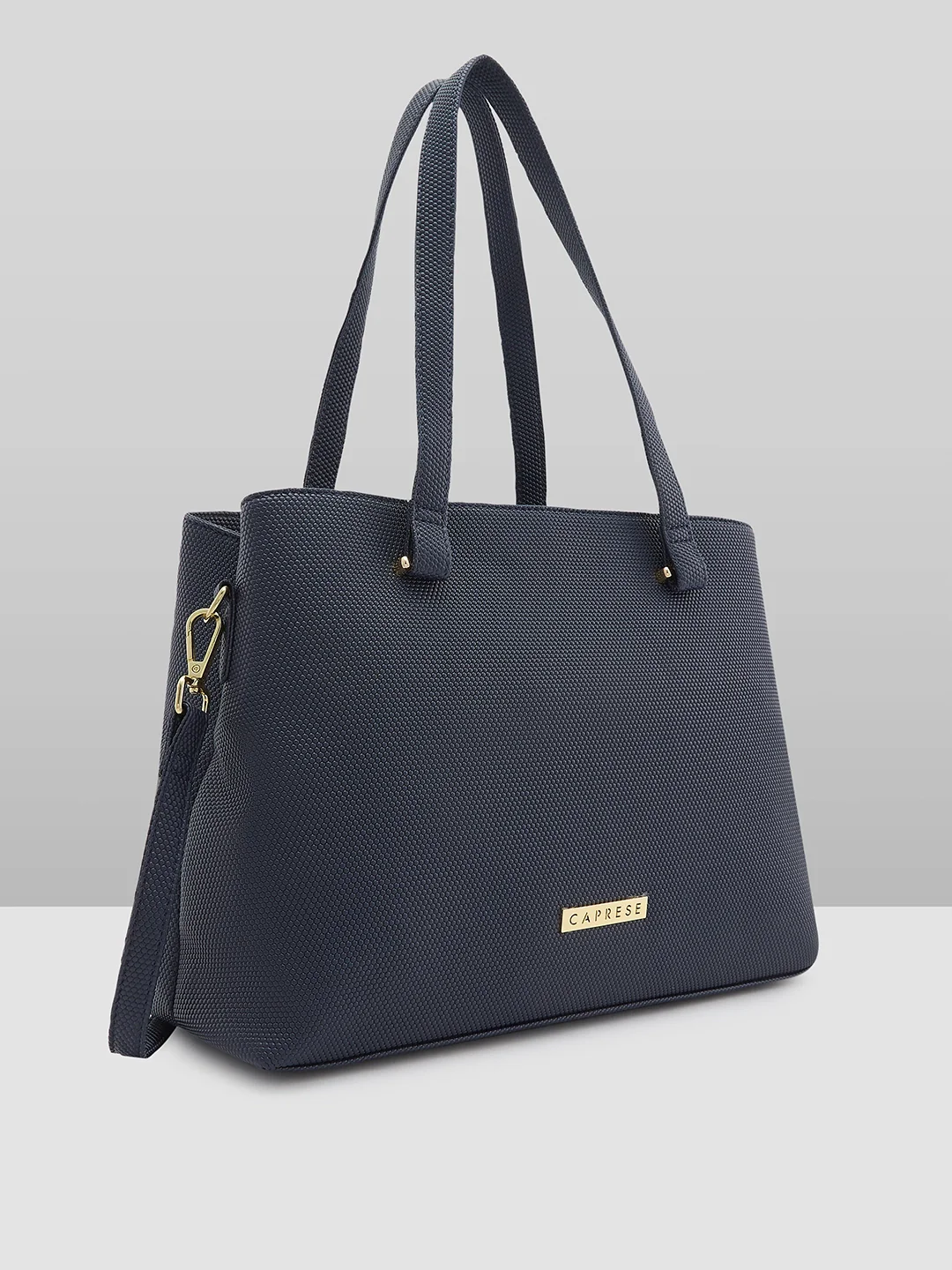 Caprese Cherry Medium Blue Satchel Bag - Image 3