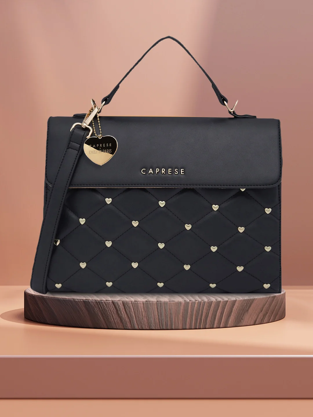 Caprese Cheryl Large Black Satchel Bag - Image 3