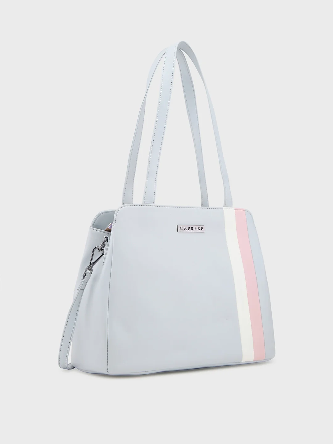Caprese Chia Medium Light Grey Satchel Bag - Image 9