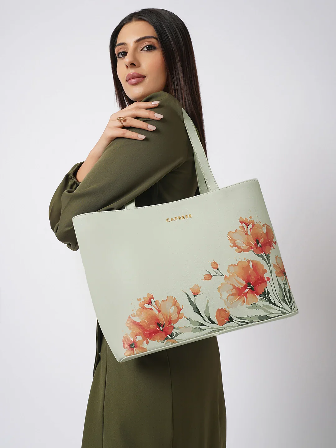 Caprese Chloe Large Grey Tote Bag - Image 2