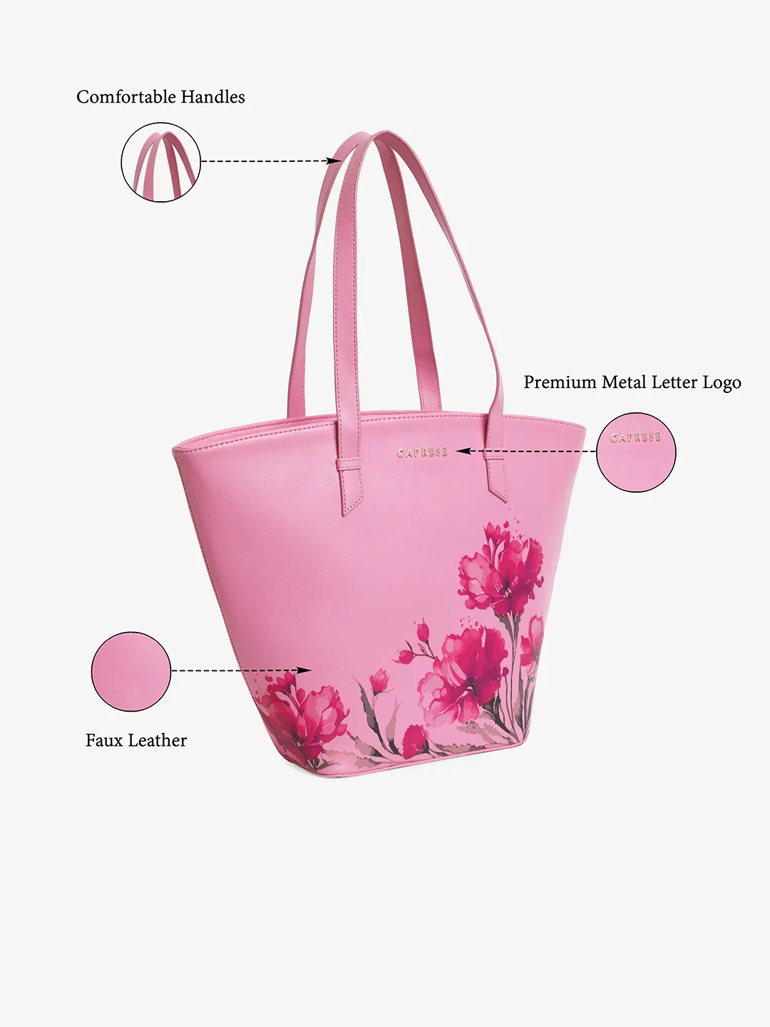 Caprese Chloe Large Violet Satchel Bag - Image 5