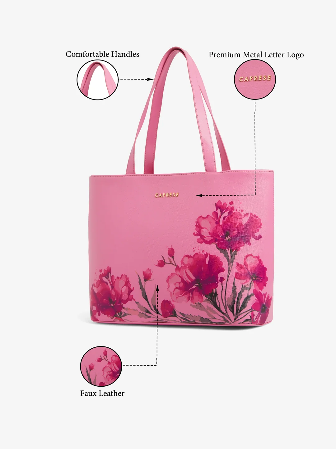 Caprese Chloe Large Violet Tote Bag - Image 8