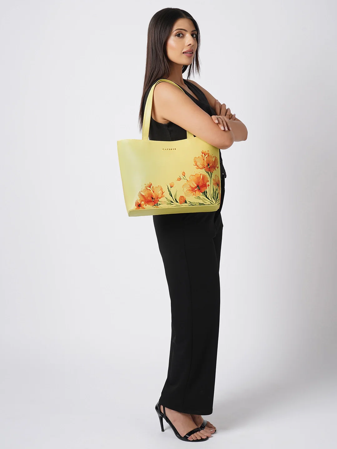 Caprese Chloe Large Yellow Tote Bag - Image 8