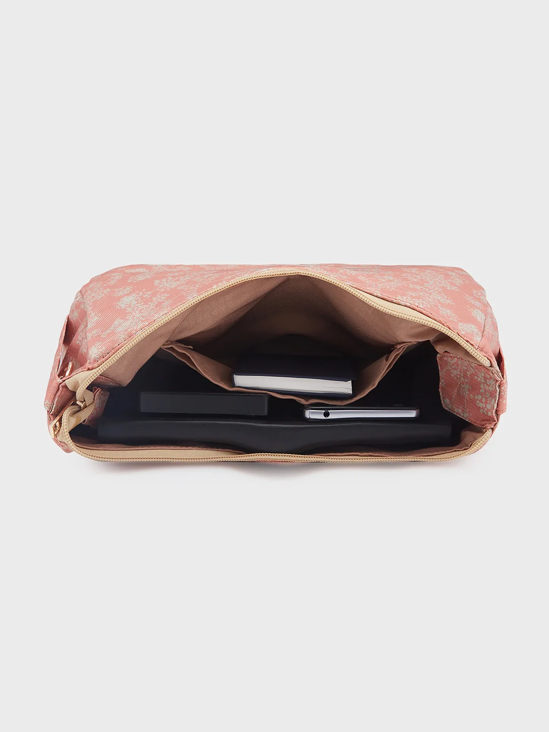 Caprese Chrysan Medium Coral Sling Bag - Image 6
