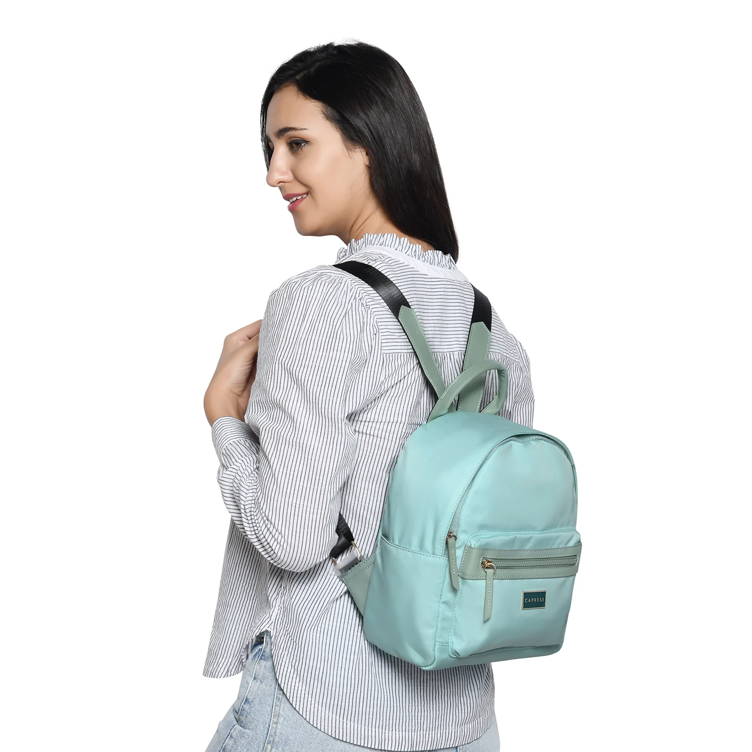 Caprese Cindy Small Powder Blue Backpack - Image 2