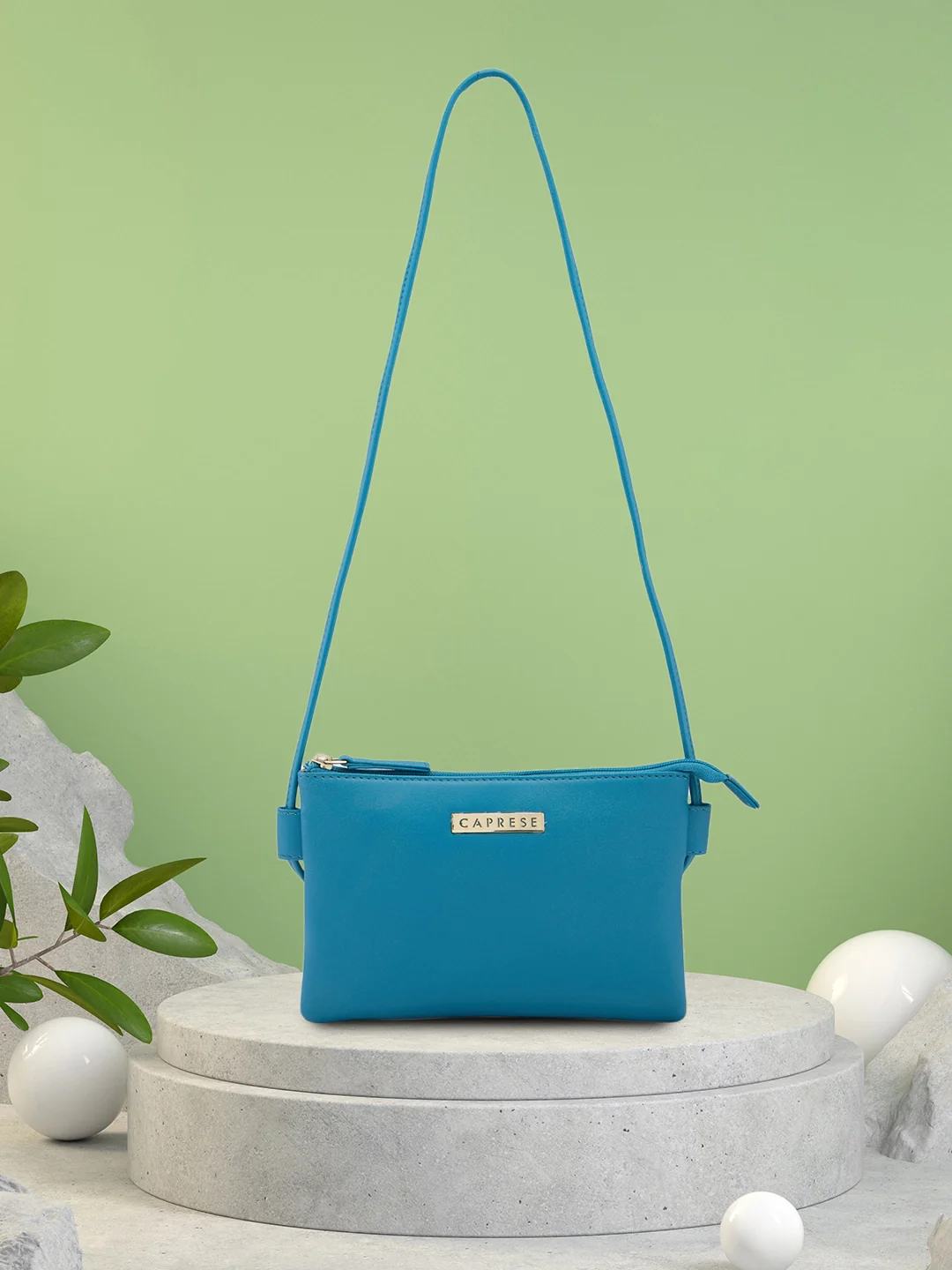 Caprese Clairice Medium Teal Sling Bag - Image 14