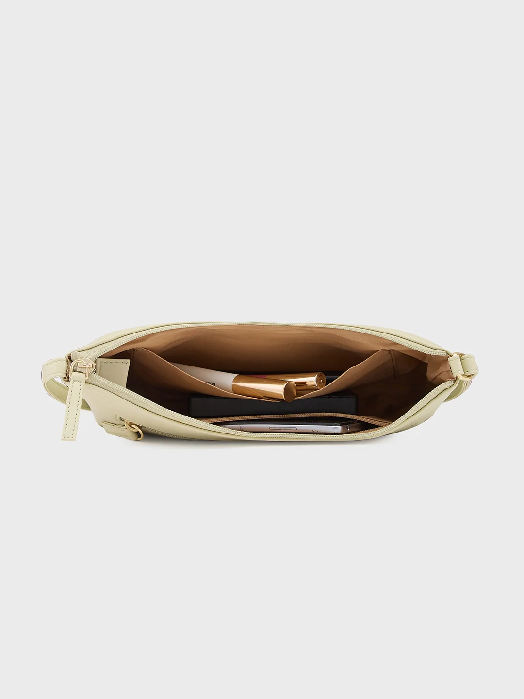 Caprese Clairice Small Pastel Green Sling Bag - Image 10