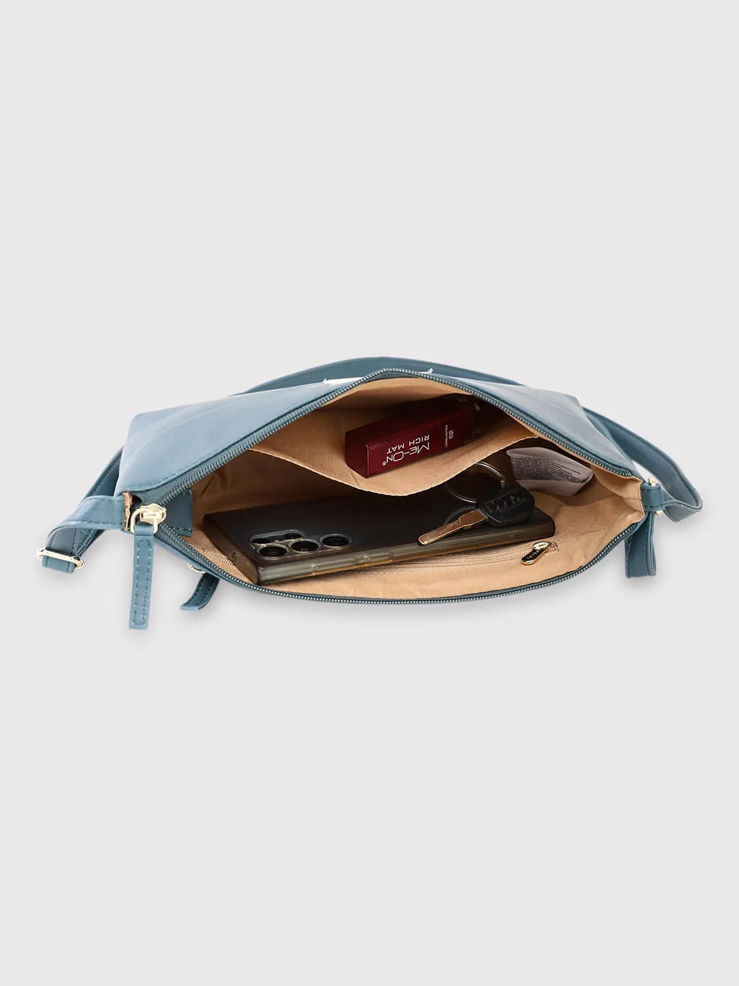 Caprese Clairice Small Teal Sling Bag - Image 12