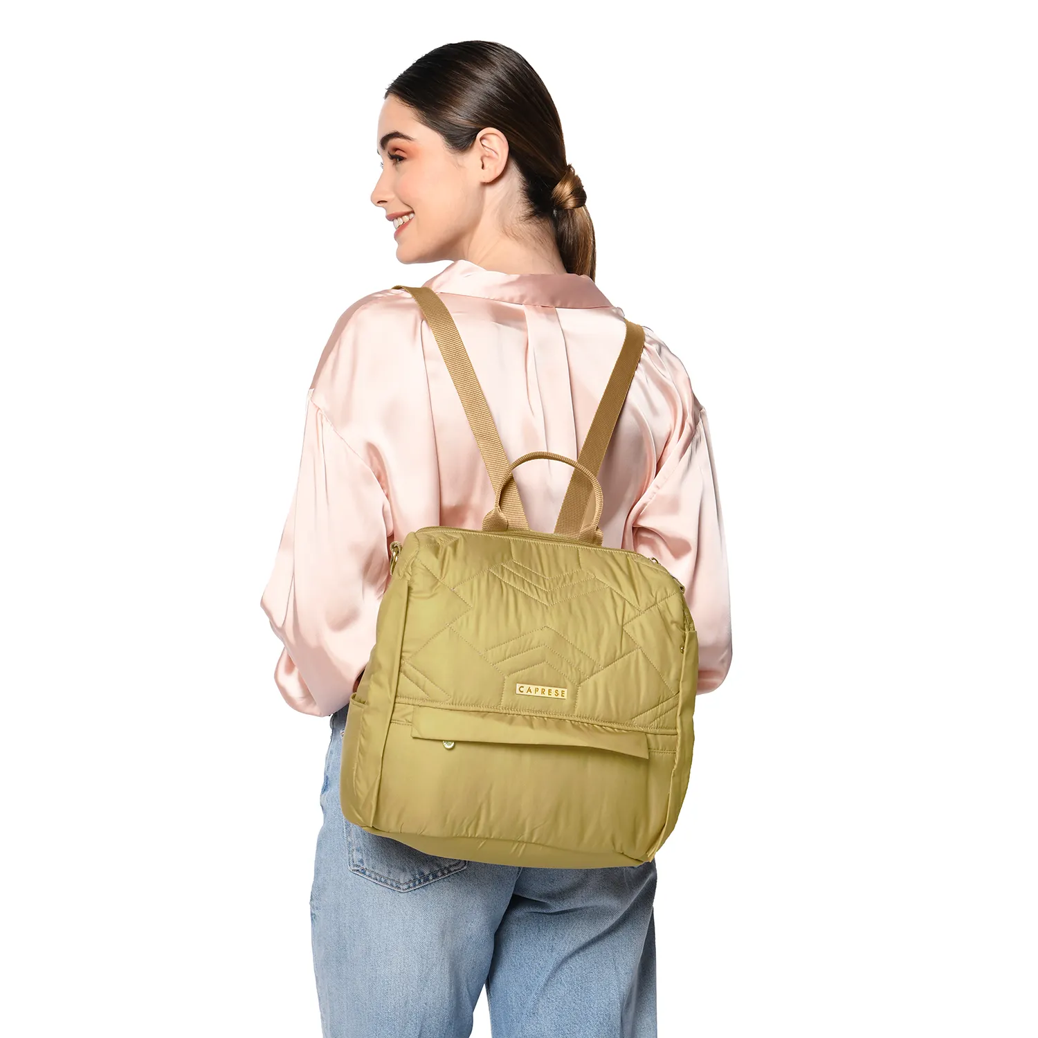 Caprese Clara Large Ochre Backpack - Image 2