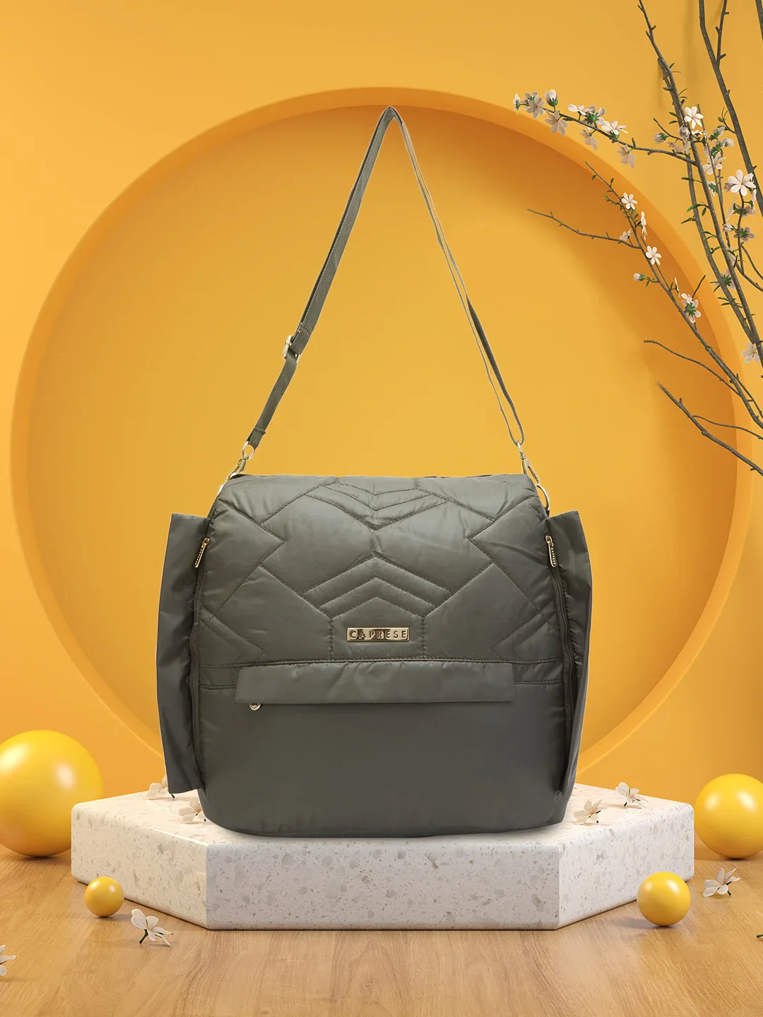 Caprese Clara Large Olive Backpack
