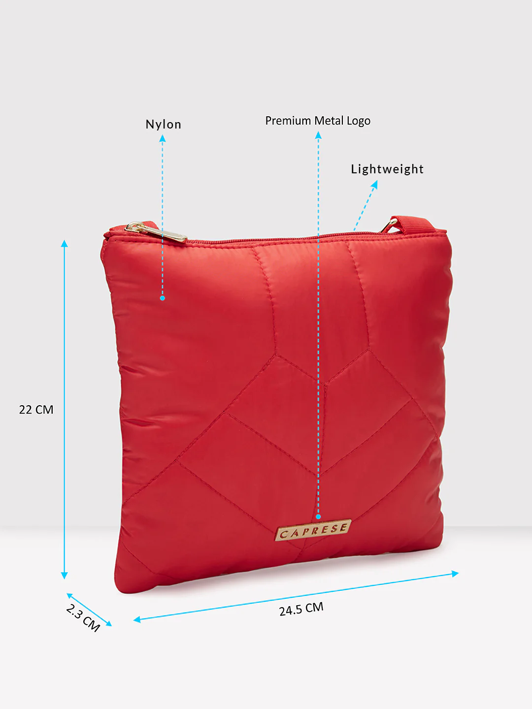 Caprese Clara Medium Red Sling Bag - Image 5