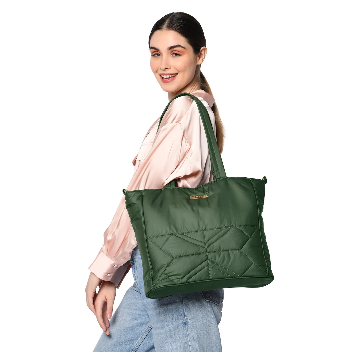 Caprese Clara Medium (E) Olive Tote Bag - Image 3