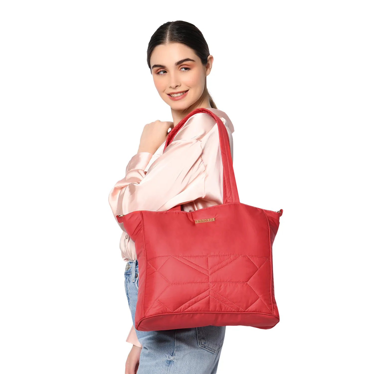 Caprese Clara Medium (E) Red Tote Bag - Image 3