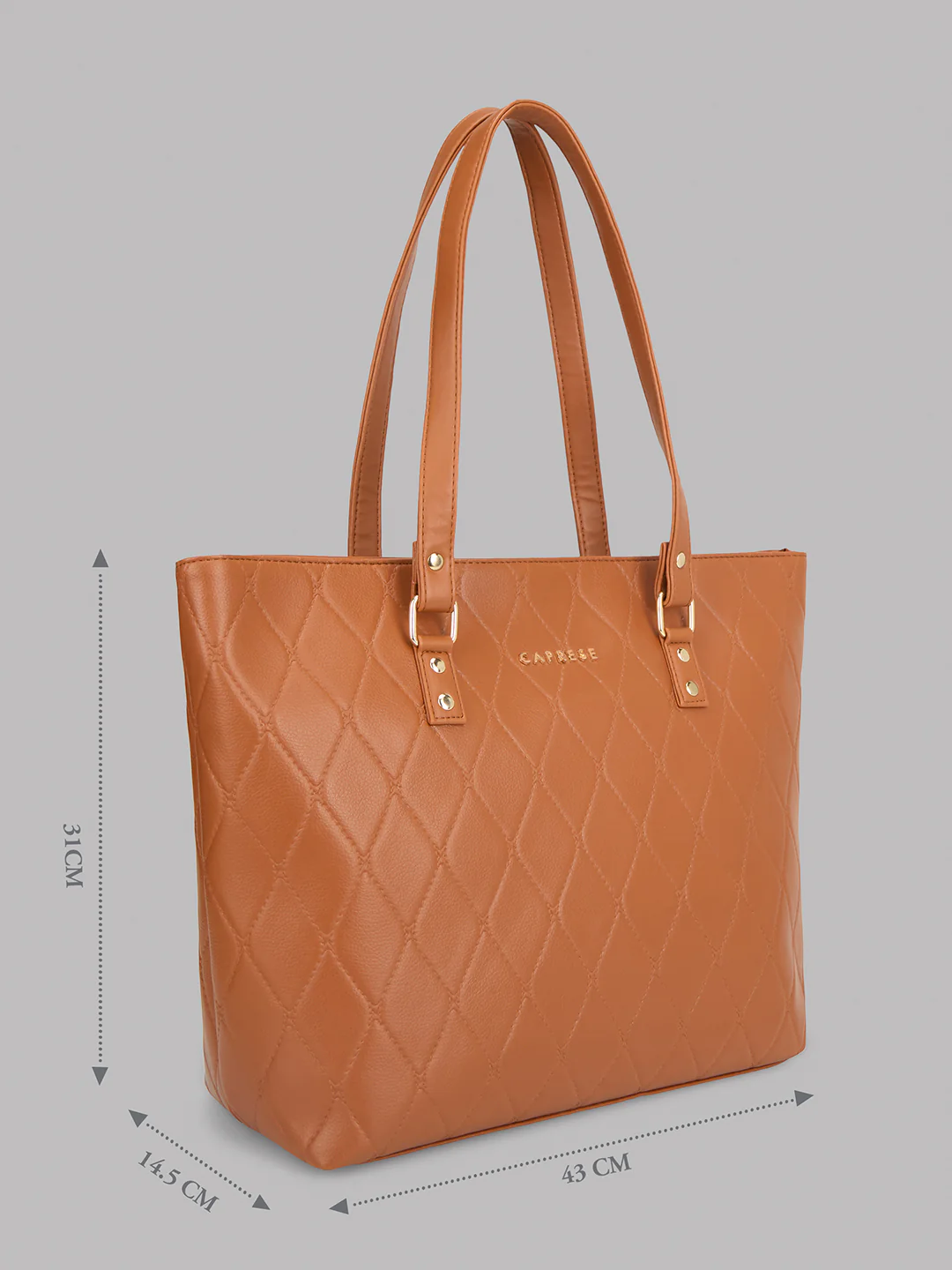 Caprese Claudiaa Large Tan Tote Bag - Image 12