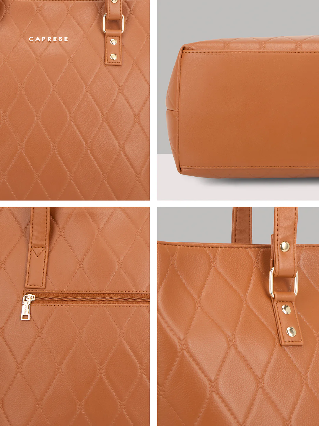 Caprese Claudiaa Large Tan Tote Bag - Image 6