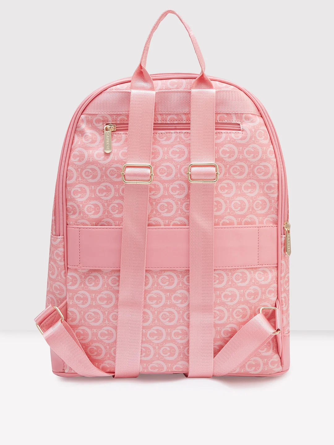 Caprese Cleo Large Light Pink Laptop Backpack - Image 4