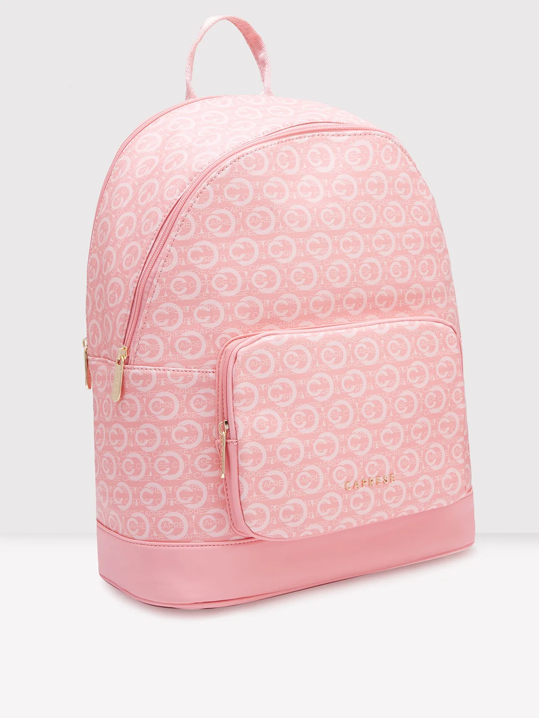 Caprese Cleo Large Light Pink Laptop Backpack - Image 5