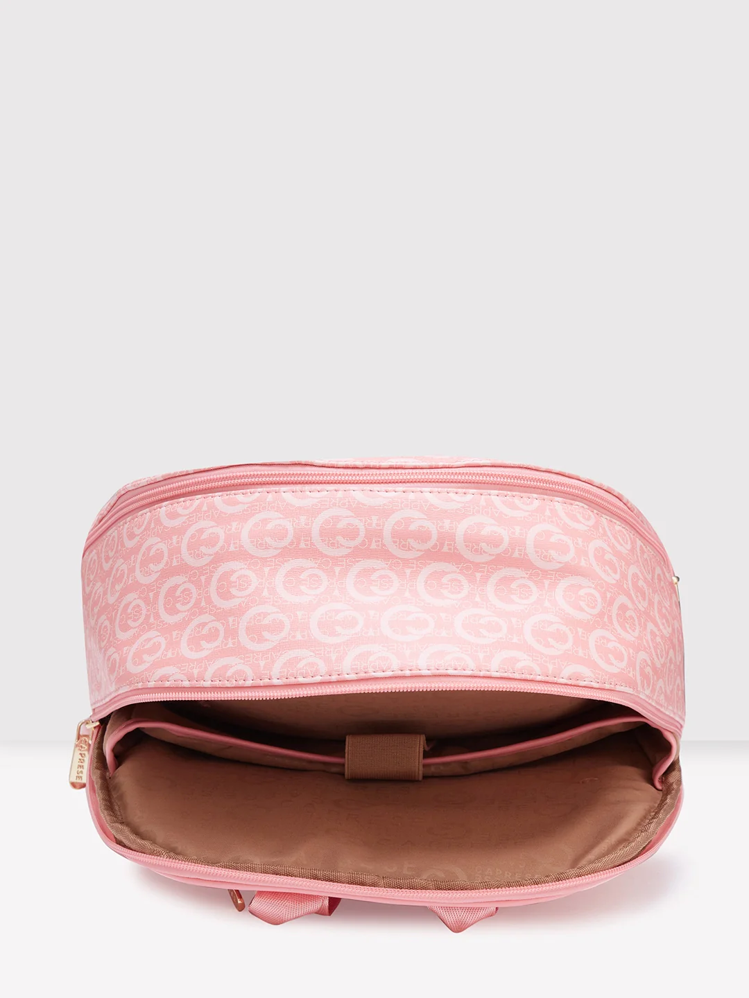 Caprese Cleo Large Light Pink Laptop Backpack - Image 8