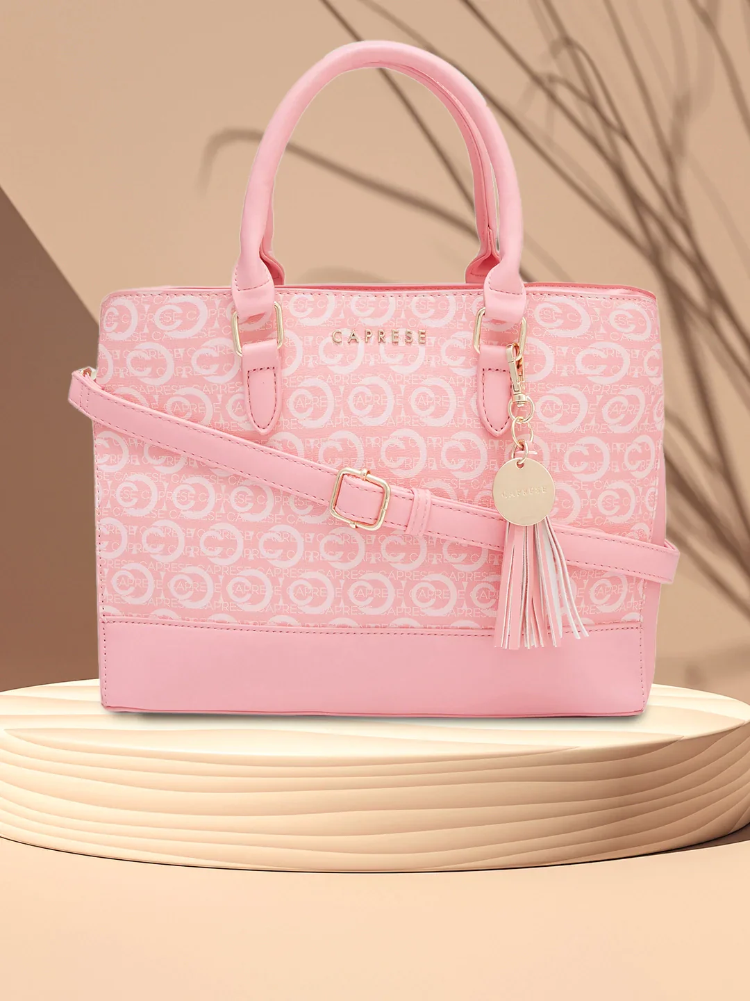 Caprese Cleo Large Light Pink Satchel Bag - Image 2