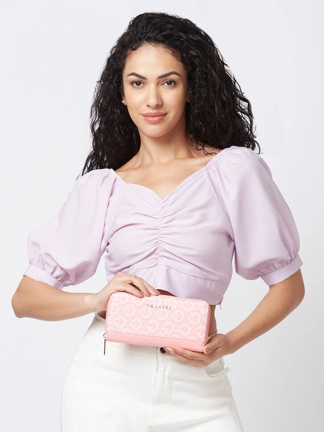 Caprese Cleo Medium Light Pink Wallet - Image 10