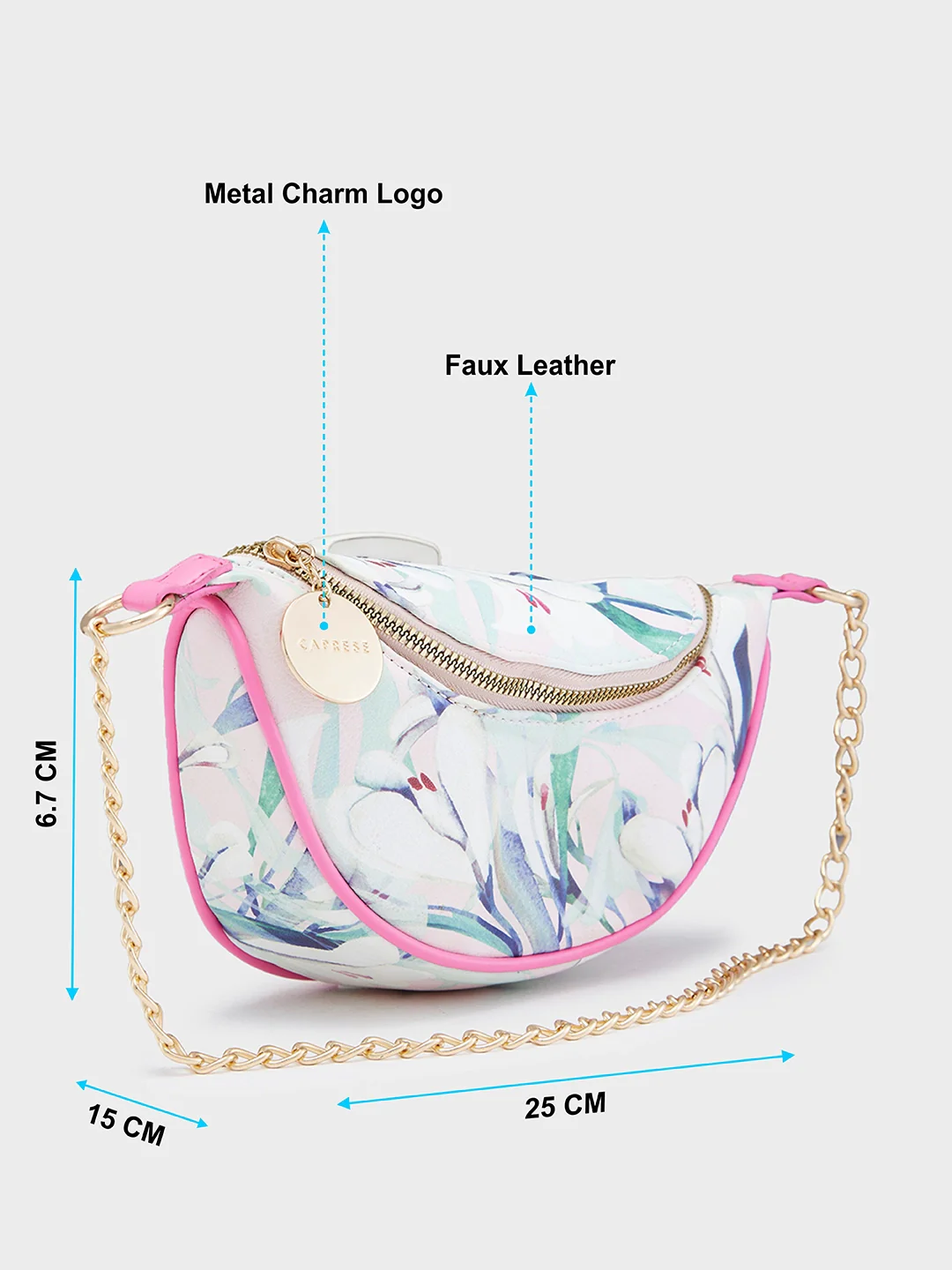 Caprese Coco Small Blush Crossbody Bag - Image 6