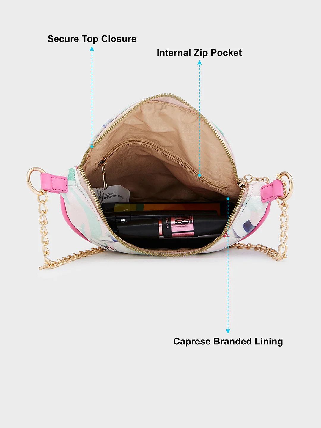 Caprese Coco Small Blush Crossbody Bag - Image 7