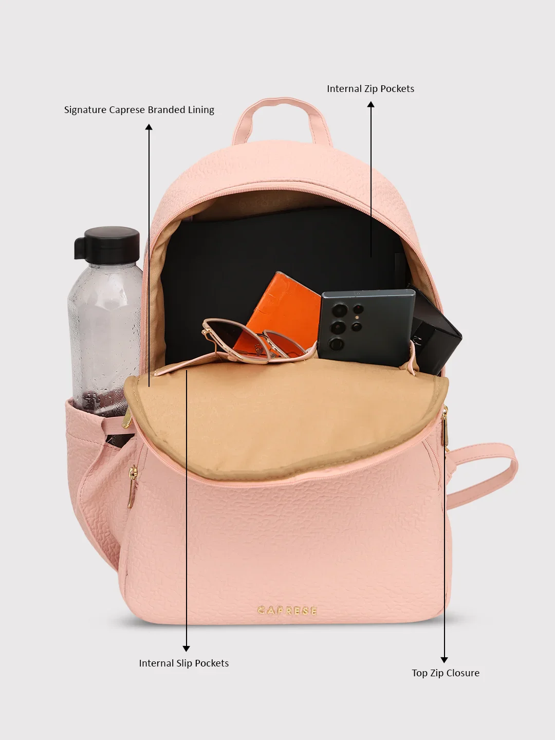 Caprese Comet Medium Blush Backpack - Image 10