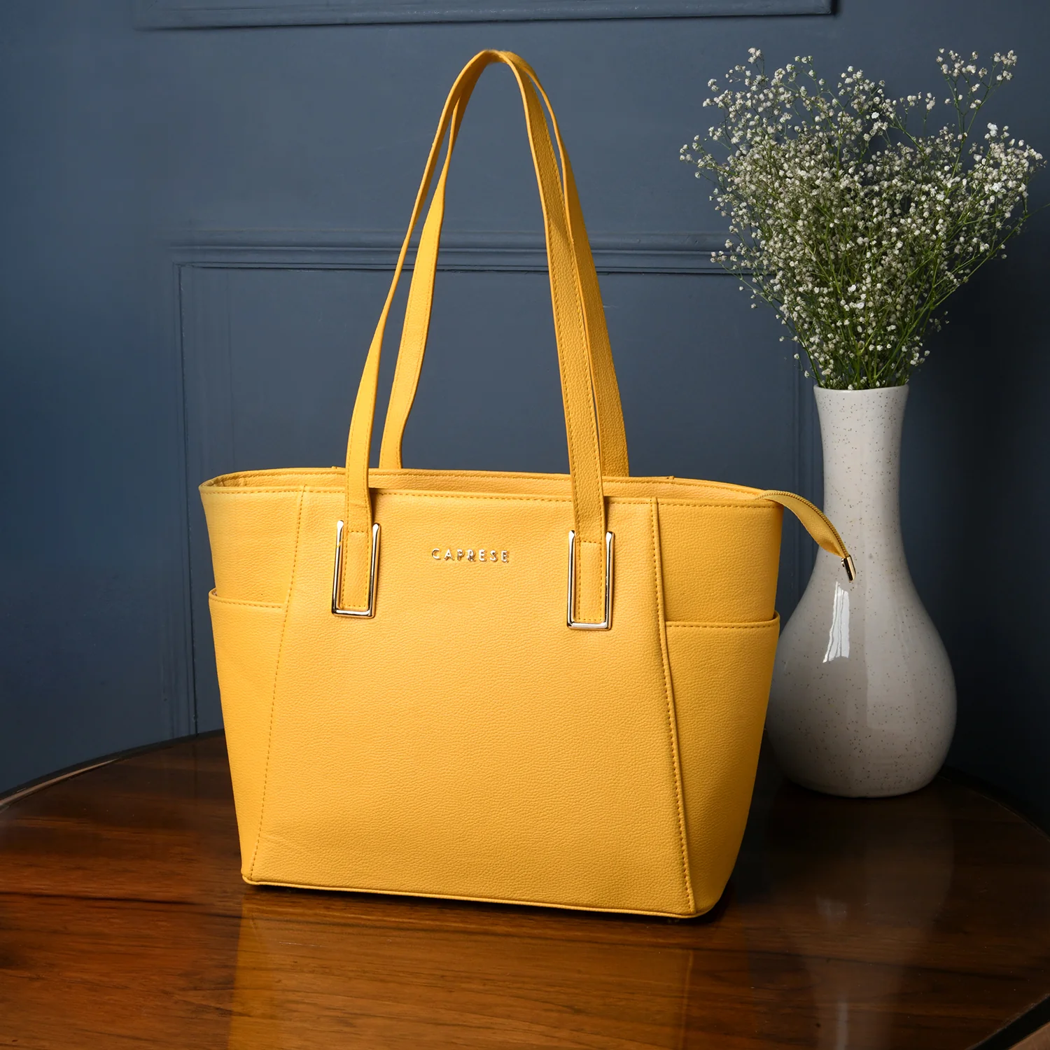 Caprese Cora Large Ochre Tote Bag - Image 2
