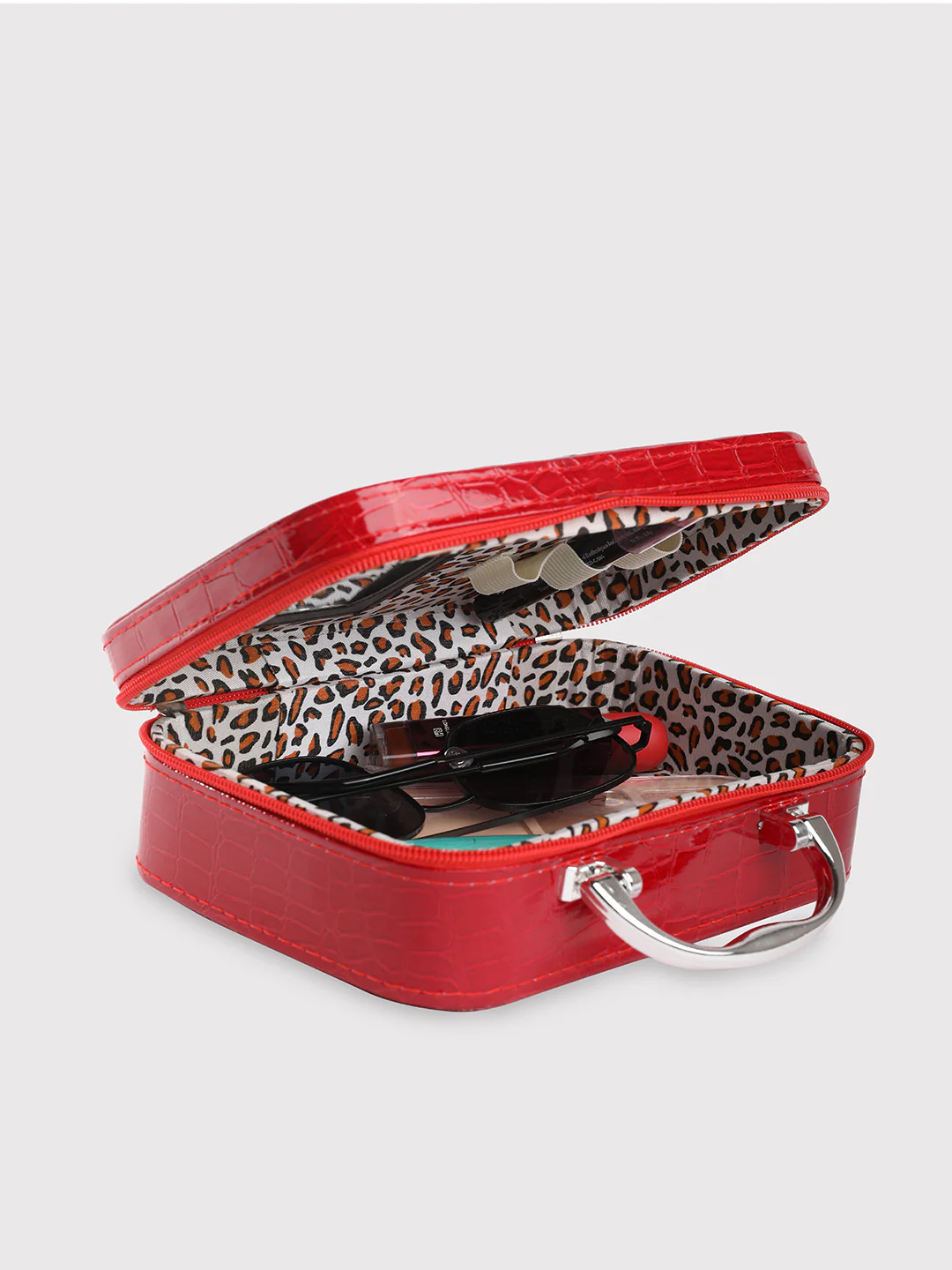 Caprese Cortney Small Maroon Vanity Case - Image 10