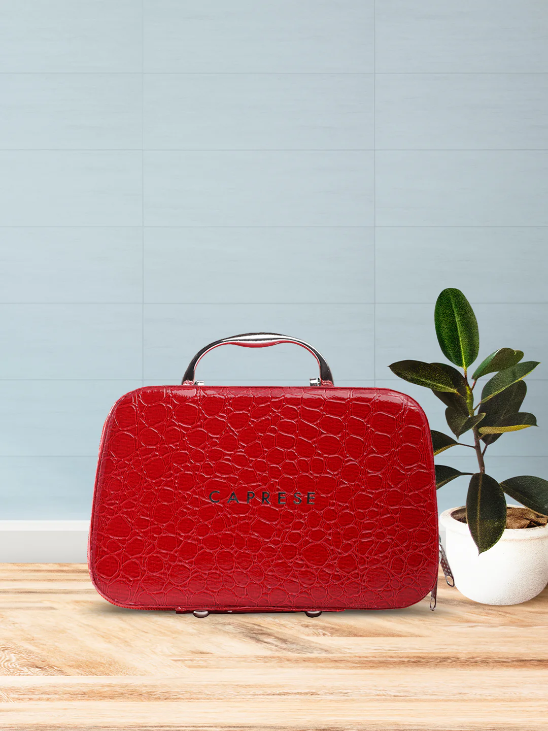 Caprese Cortney Small Maroon Vanity Case - Image 2