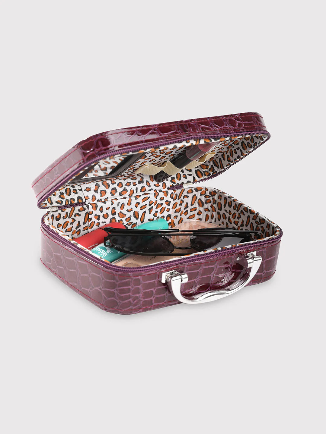 Caprese Cortney Small Purple Vanity Case - Image 10