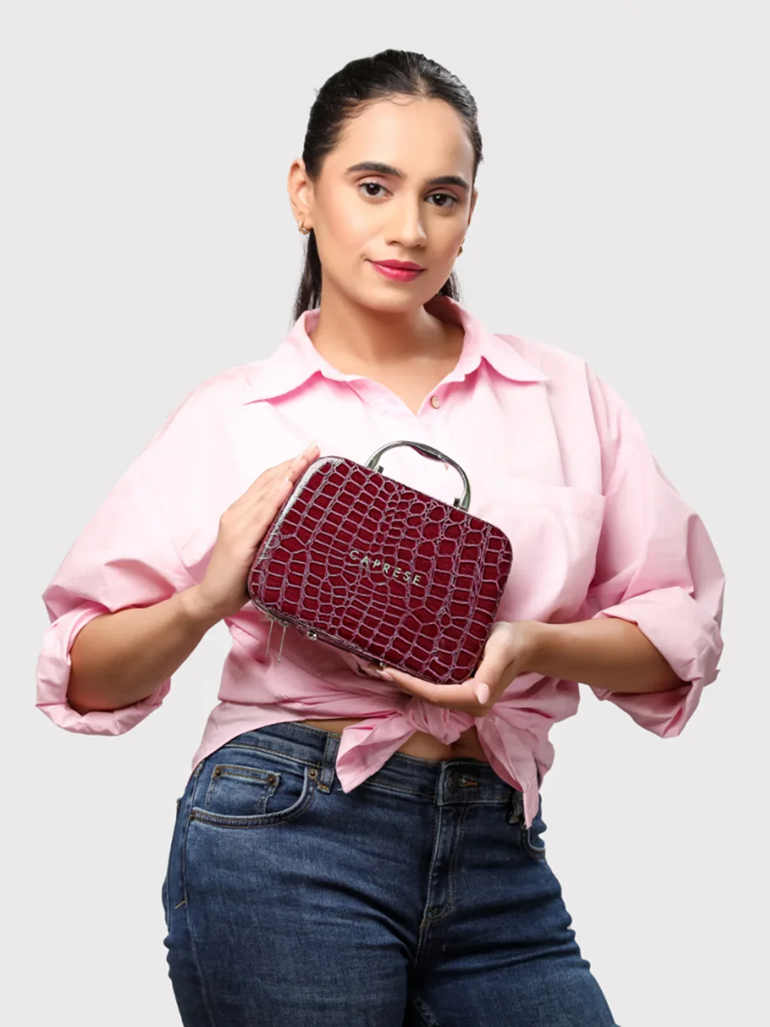 Caprese Cortney Small Purple Vanity Case - Image 3
