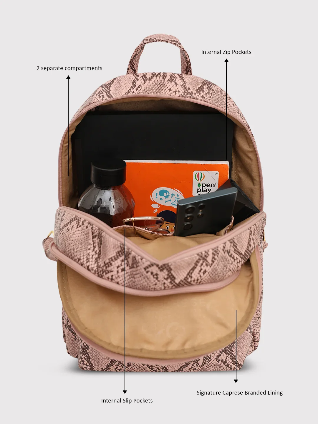 Caprese Cosmos Medium Blush Backpack - Image 9
