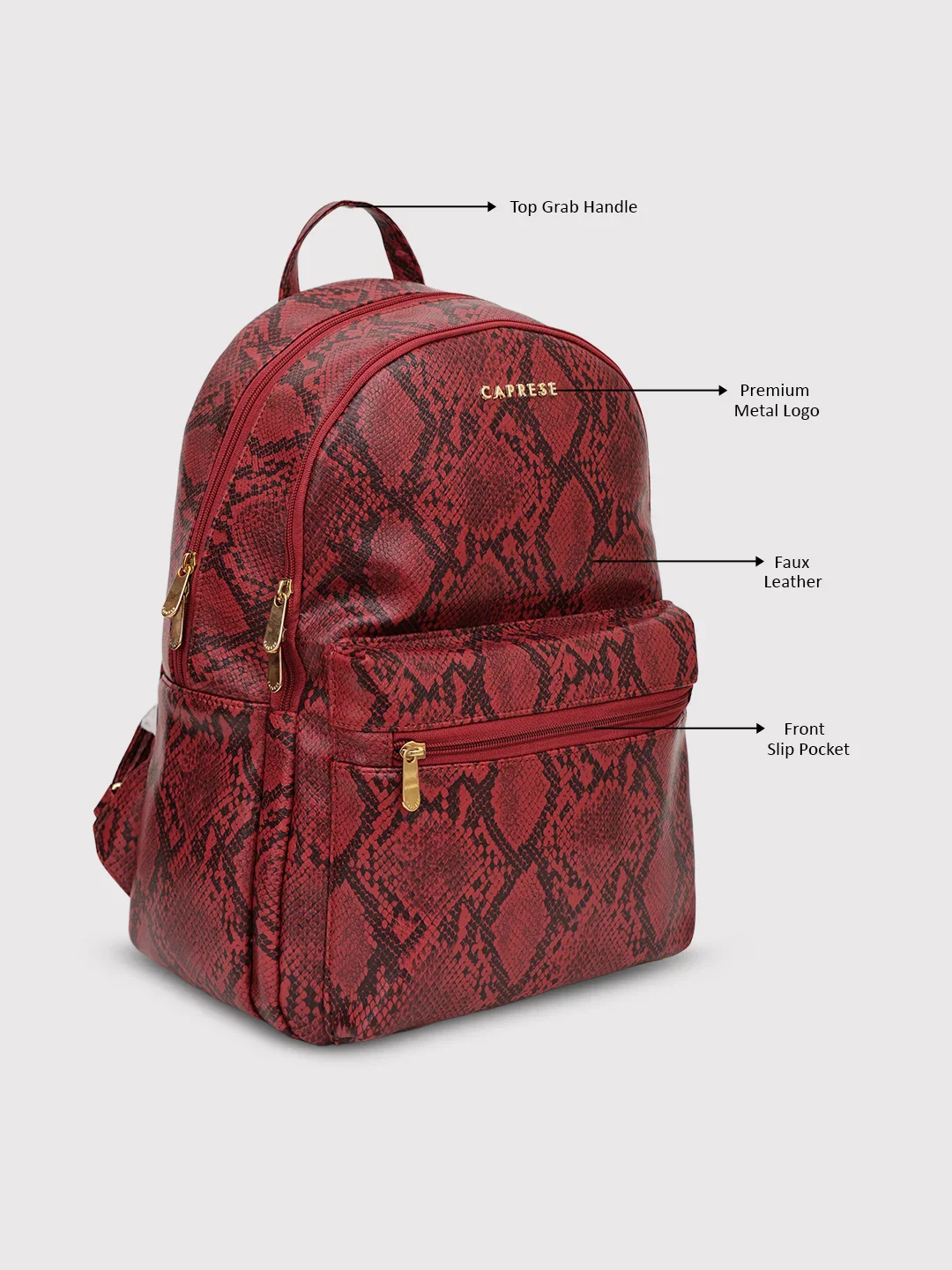 Caprese Cosmos Medium Burgundy Backpack - Image 8