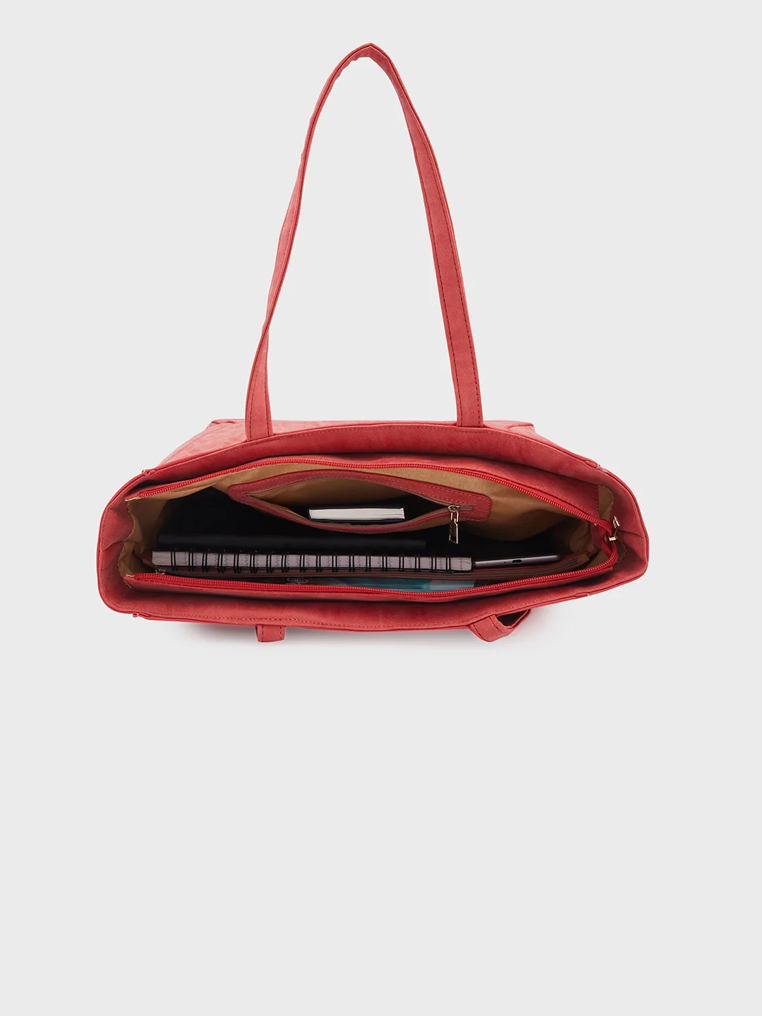 Caprese Covey Large Deep Red Tote Bag - Image 6