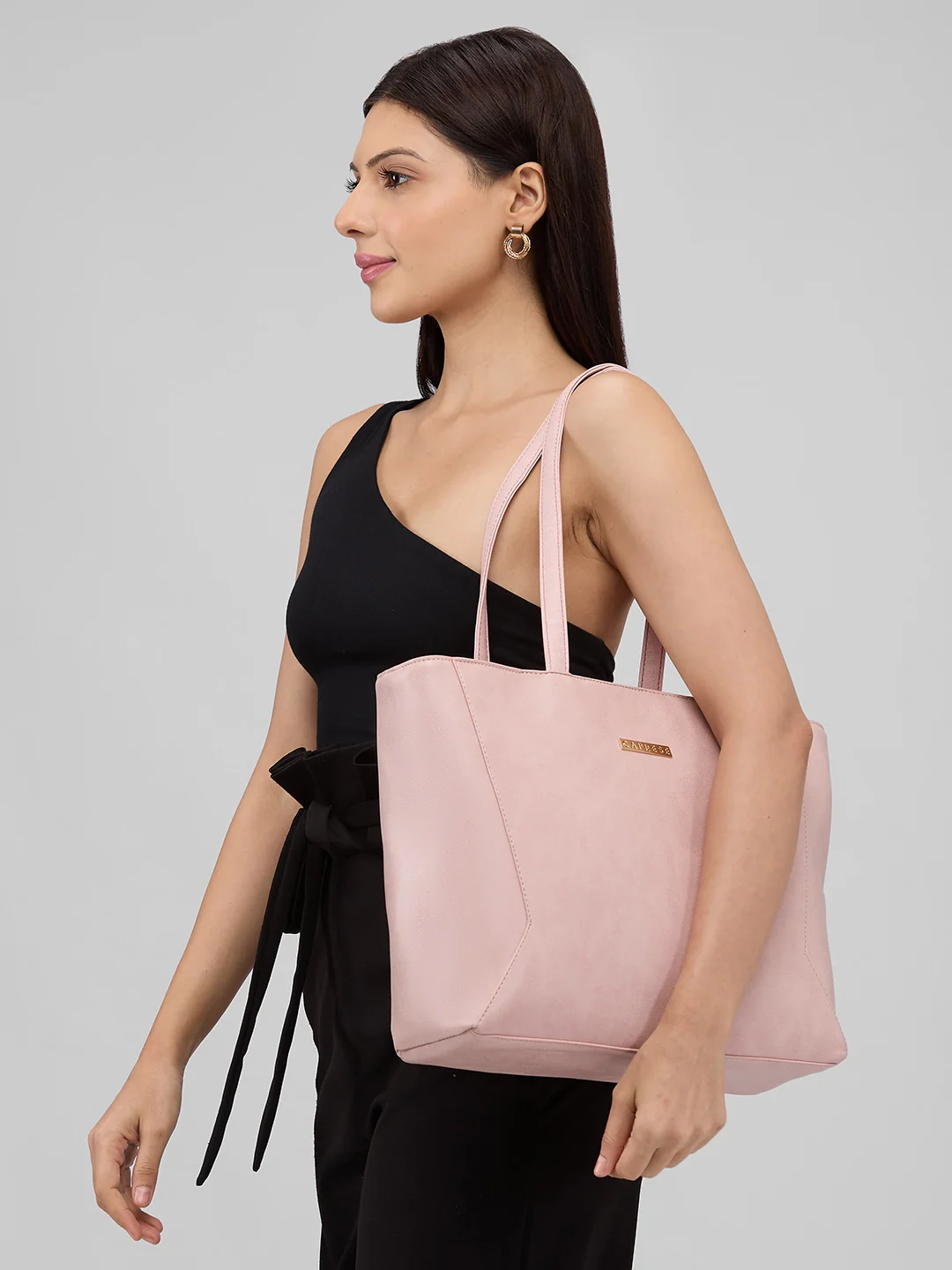 Caprese Covey Large Powder Pink Tote Bag - Image 9