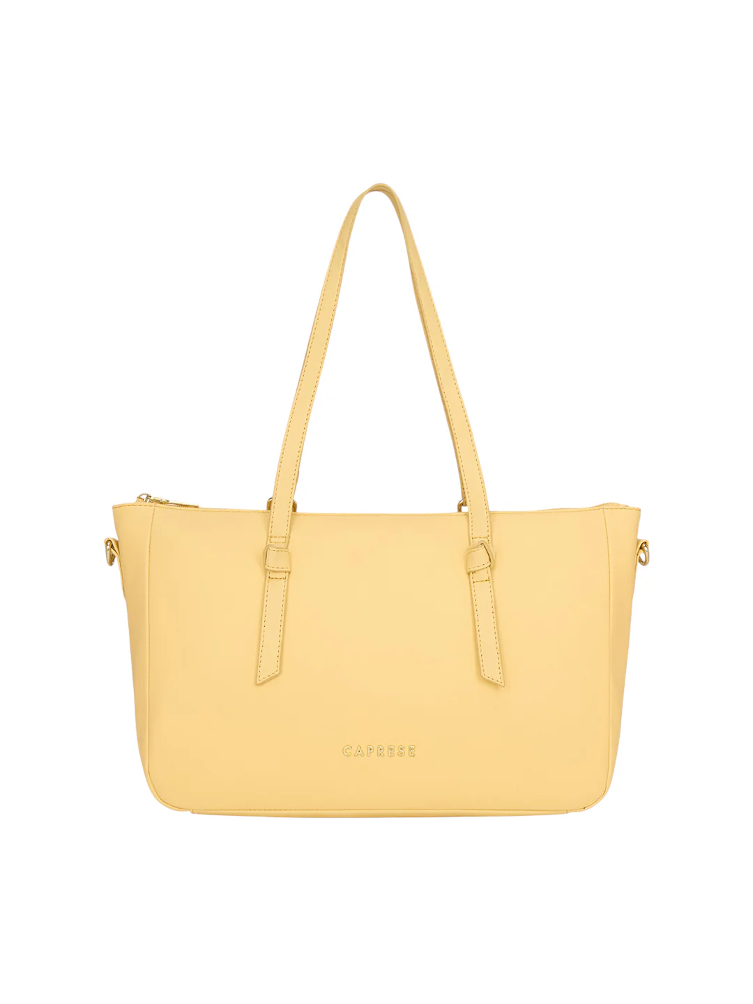 Caprese Crystal Large Butter Yellow Satchel Bag